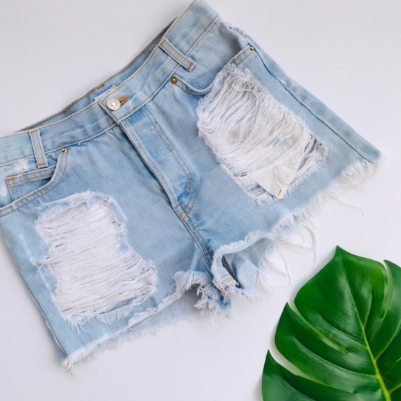 Brandy Melville Denim - Brandy Melville Distressed Jean Shorts